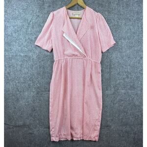 Vintage Pellini Petites Von Bramlett Dress 5/6 Pink Feminine Housewife Country